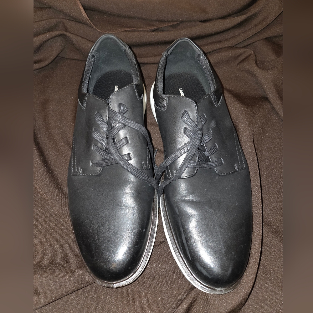 Lands' End Black Leather Men's Oxfords